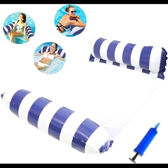 Swimming Pool Float Water Hammock, 4 in 1 Multi-Purpose Inflatable with Air Pump - Picture 1 of 7